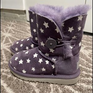 UGG Kids Snow Boots T BAILEY BUTTON I STARLIGHT Sz 11